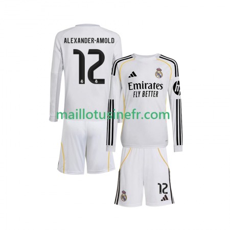 Maillot de Foot Real Madrid Trent Alexander-Arnold 12 Domicile 2025-26 Manches Longues - Enfant Maillot de Foot Real Madrid Trent Alexander-Arnold 12 Domicile 2025-26 Manches Longues - Enfant
